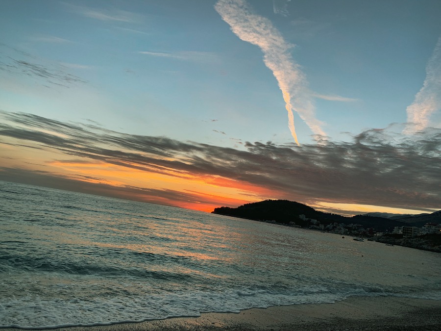 a perfect himara seaside sunset